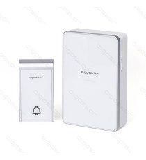 CAMPANELLO WIRELESS SILVER MOD.2 DIGITALE - IMPERMEABILE - TRASMISSIONE FINO A 150MT - 36 SUONERIE - CAMPANELLO SENZA FILI CAMPANELLO WIRELESS SILVER MOD.2 DIGITALE - IMPERMEABILE - TRASMISSIONE FINO A 150MT - 36 SUONERIE - CAMPANELLO SENZA FILI