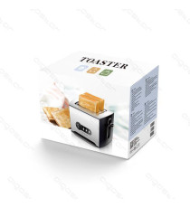 TOSTAPANE 2 POSTI 900W - ACCIAIO INOX - 7 REGOLAZIONI DI COTTURA - FUNZIONE SCONGELAMENTO -  L283*W170*H178mm - AIGOSTAR