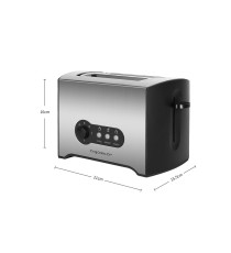 TOSTAPANE 2 POSTI 900W - ACCIAIO INOX - 7 REGOLAZIONI DI COTTURA - FUNZIONE SCONGELAMENTO -  L283*W170*H178mm - AIGOSTAR