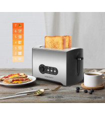 TOSTAPANE 2 POSTI 900W - ACCIAIO INOX - 7 REGOLAZIONI DI COTTURA - FUNZIONE SCONGELAMENTO -  L283*W170*H178mm - AIGOSTAR