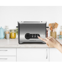 TOSTAPANE 2 POSTI 900W - ACCIAIO INOX - 7 REGOLAZIONI DI COTTURA - FUNZIONE SCONGELAMENTO -  L283*W170*H178mm - AIGOSTAR