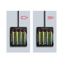 CARICABATTERIE AIGOSTAR 2 SLOT (N° 2 AA OPPURE N° 2 AAA) - CARICA BATTERIE SITLO E MINISTILO DC 5V 1A AA 200mA / AAA 100mA CARICABATTERIE AIGOSTAR 2 SLOT (N° 2 AA OPPURE N° 2 AAA) - CARICA BATTERIE SITLO E MINISTILO DC 5V 1A AA 200mA / AAA 100mA