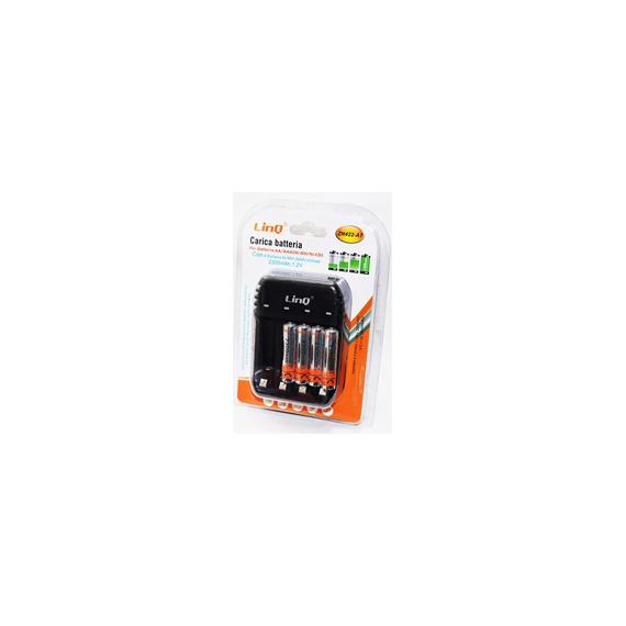 Ultra Carica Batterie per Stilo AA - AAA con 4 Batterie 4800mAh  Ricaricabili USB