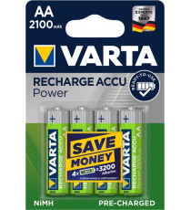 BATTERIE RICARICABILI VARTA AAA 4PZ MINI STILO 1.2 V 800MAH KR3800 COD. 56703 HR03 NI/MH RECHARG ACCU POWER