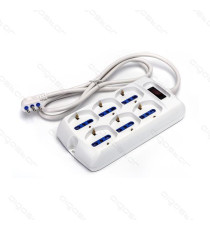 MULTIPRESA CIABATTA ELETTRICA SCHUKO 4 POSTI CON INTERRUTTORE GENERALE CAVO DA 1,5 METRI SPINA 16A 250V P40/10A a 10A/16A/F MULTIPRESA CIABATTA ELETTRICA SCHUKO 4 POSTI CON INTERRUTTORE GENERALE CAVO DA 1,5 METRI SPINA 16A 250V P40/10A a 10A/16A/F