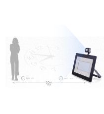 FARO LED SLIM CON SENSORE IP65 30W - 2700 LUMEN - 6400K LUCE FREDDA - ANGOLO FASCIO 120 MISURA L213*W233.3*H56mm CRI??70Ra FARO LED SLIM CON SENSORE IP65 30W - 2700 LUMEN - 6400K LUCE FREDDA - ANGOLO FASCIO 120 MISURA L213*W233.3*H56mm CRI??70Ra