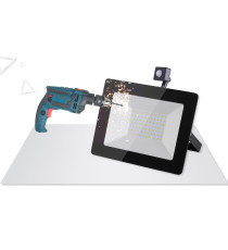 FARO LED SLIM CON SENSORE IP65 30W - 2700 LUMEN - 6400K LUCE FREDDA - ANGOLO FASCIO 120 MISURA L213*W233.3*H56mm CRI??70Ra FARO LED SLIM CON SENSORE IP65 30W - 2700 LUMEN - 6400K LUCE FREDDA - ANGOLO FASCIO 120 MISURA L213*W233.3*H56mm CRI??70Ra