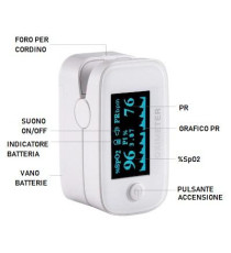 PULSOSSIMETRO DITO YM-101 DISPLAY 1.5 LED ROSSO - SATURIMETRO MISURAZIONE OSSIGENO NEL SANGUE!