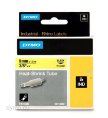 NASTRO TERMORESTRINGENTE DYMO 18053 NERO/BIANCO 9mmx1,5mt ORIGINALE PER DYMO RINHO 4200,5200,5000,6000 NASTRO TERMORESTRINGENTE DYMO 18053 NERO/BIANCO 9mmx1,5mt ORIGINALE PER DYMO RINHO 4200,5200,5000,6000