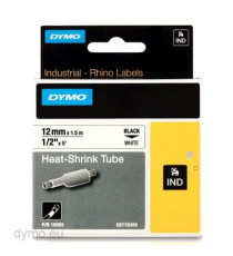 NASTRO TERMORESTRINGENTE DYMO 18053 NERO/BIANCO 9mmx1,5mt ORIGINALE PER DYMO RINHO 4200,5200,5000,6000 NASTRO TERMORESTRINGENTE DYMO 18053 NERO/BIANCO 9mmx1,5mt ORIGINALE PER DYMO RINHO 4200,5200,5000,6000