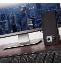 ALTOPARLANTE SPEAKER MINI EQUIPE 245330 - CASSE 6W CON JACK 3.5mm PER PC E LAPTOP - NERO - USB 2.0