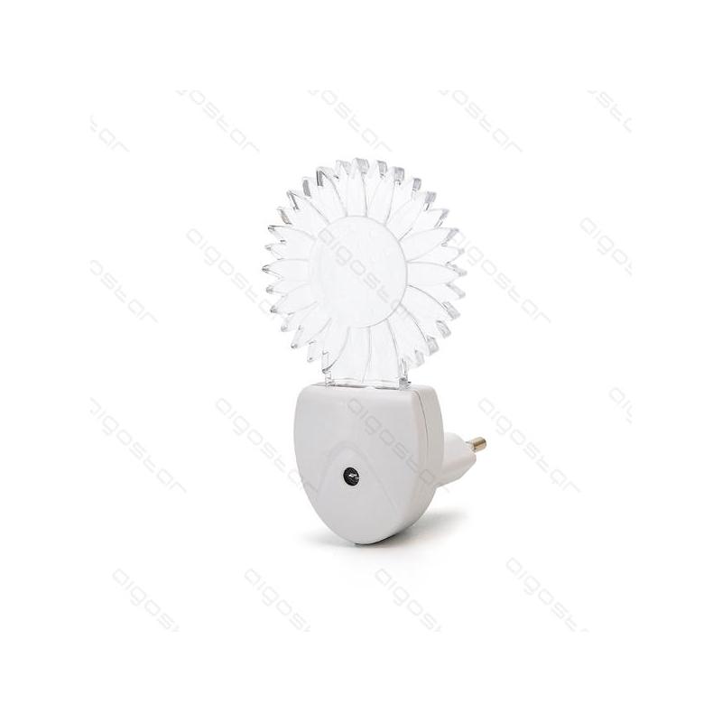 Aigostar LUCE NOTTURNA LED 7 COLORI RGB 0,5W 30LUMEN CON SENSORE GIORNONOTTE MOD SOLE 