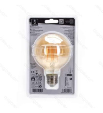 LAMPADINA LED FILAMENTO AMBRATA G80 8W ATTACCO E27 650 LUMEN 2200K LUCE CALDA D80*H120mm ANGOLO 360 EQUIVALE A 51W INCADESCENZA LAMPADINA LED FILAMENTO AMBRATA G80 8W ATTACCO E27 650 LUMEN 2200K LUCE CALDA D80*H120mm ANGOLO 360 EQUIVALE A 51W INCADESCENZA