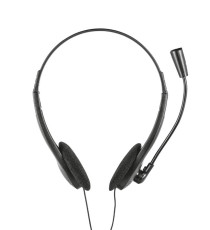 CUFFIA STEREO CON MICROFONO ZIVA TRUST 21517 - JACK 3.5MM - CUFFIE CON MICROFONO REGOLABILE CON CAVO 1,8MT