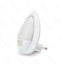 LUCE NOTTURNA LED 1W 30 LUMEN CON INTERRUTTORE ON-OFF MOD.1 6500K LUCE BIANCA SPINA ITALIANA - L62*W67*H108mm LUCE NOTTURNA LED 1W 30 LUMEN CON INTERRUTTORE ON-OFF MOD.1 6500K LUCE BIANCA SPINA ITALIANA - L62*W67*H108mm