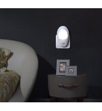 LUCE NOTTURNA LED 1W 30 LUMEN CON INTERRUTTORE ON-OFF MOD.1 6500K LUCE BIANCA SPINA ITALIANA - L62*W67*H108mm
