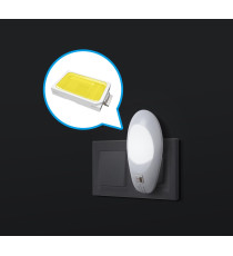 LUCE NOTTURNA LED 1W 30 LUMEN CON INTERRUTTORE ON-OFF MOD.1 6500K LUCE BIANCA SPINA ITALIANA - L62*W67*H108mm