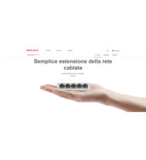 SWITCH D-LINK GIGABIT ETHERNET - 5 PORTE - 10/100/1000 Mbps - VELOCITA' FINO A 2000 MBPS - BASSO CONSUMO