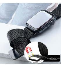 CINTURINO IN ACCIAIO SILVER 38MM E 40MM MAGNETICO IN ACCIAO INOSSIDABILE PER APPLE WATCH SERIE 2-3-4-5 MATERIALE ALTA QUALITA' 