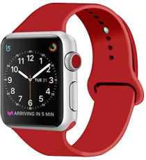 CINTURINO IN SILICONE NERO 38MM 38L SPORTIVO PER APPLE WATCH SERIE 2-3-4-5 - SILICONE ALTA QUALITA' CON CHIUSURA PIN-AND-TUCK