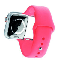 CINTURINO IN SILICONE ARANCIONE 42MM 44MM MISURA L SPORTIVO PER APPLE WATCH SERIE 2-3-4-5 ALTA QUALITA' CHIUSURA PIN-AND-TUCK