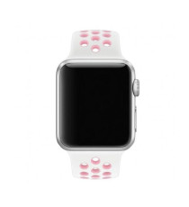 CINTURINO IN SILICONE BIANCO/ROSA 42MM 44MM MISURA S MOD. NIKE PER APPLE WATCH SERIE 2-3-4-5 ALTA QUALITA' CHIUSURA PIN-AND-TUCK CINTURINO IN SILICONE BIANCO/ROSA 42MM 44MM MISURA S MOD. NIKE PER APPLE WATCH SERIE 2-3-4-5 ALTA QUALITA' CHIUSURA PIN-AND-TUCK