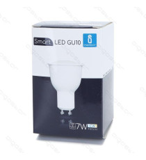 LAMPADINA SMART LED GU10 7W C37 WIFI RGB+CCT 3000K-6500K 450 LUMEN D50*H72mm COMPATIBILE CON ALEXA E GOOGLE ASSISTANT FARETTO