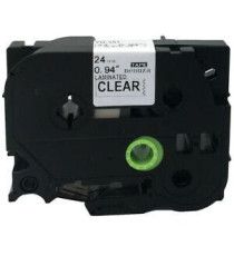 CASSETTA NASTRO TZ-145 TZe-145 COMPATIBILE BROTHER LAMINATO TESTO BIANCO SU TRASPARENTE 18mmX8mt TZ145 LAMINATO ALTA QUALITA'  CASSETTA NASTRO TZ-145 TZe-145 COMPATIBILE BROTHER LAMINATO TESTO BIANCO SU TRASPARENTE 18mmX8mt TZ145 LAMINATO ALTA QUALITA'