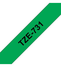 CASSETTA NASTRO TZ-731 TZe-731 LAMINATO COMPATIBILE BROTHER TESTO NERO SU VERDE 12mmX8mt TZ731 LAMINATO ALTA QUALITA' CASSETTA NASTRO TZ-731 TZe-731 LAMINATO COMPATIBILE BROTHER TESTO NERO SU VERDE 12mmX8mt TZ731 LAMINATO ALTA QUALITA'