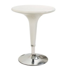TAVOLO BAR 60cm in ABS e ACCIAIO H7292cm BIANCO