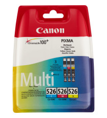 MULTIPACK CANON CLI-526C-M-Y 4541B009 CARTUCCE ORIGINALI PER CANON IP 4850,MG 5150,MG 5250 CLI526 C-M-Y CAPACITA 9ML MULTIPACK CANON CLI-526C-M-Y 4541B009 CARTUCCE ORIGINALI PER CANON IP 4850,MG 5150,MG 5250 CLI526 C-M-Y CAPACITA 9ML