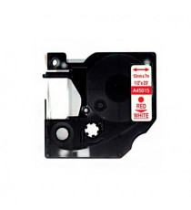 CASSETTA NASTRO D45015 12mmX7m ROSSO SU BIANCO S0720550 COMPATIBILE PER DYMO-500TS Eletronic labelling ETICHETTE 45015 CASSETTA NASTRO D45015 12mmX7m ROSSO SU BIANCO S0720550 COMPATIBILE PER DYMO-500TS Eletronic labelling ETICHETTE 45015