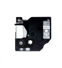 CASSETTA NASTRO D45020 12mmX7m BIANCO SU TRASPARENTE S0720600 COMPATIBILE PER DYMO-500TS Eletronic labelling ETICHETTE 45020 CASSETTA NASTRO D45020 12mmX7m BIANCO SU TRASPARENTE S0720600 COMPATIBILE PER DYMO-500TS Eletronic labelling ETICHETTE 45020