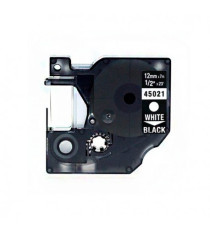 CASSETTA NASTRO D45021 12mmX7m BIANCO SU NERO S0720610 COMPATIBILE PER DYMO-500TS Eletronic labelling ETICHETTE 45021 CASSETTA NASTRO D45021 12mmX7m BIANCO SU NERO S0720610 COMPATIBILE PER DYMO-500TS Eletronic labelling ETICHETTE 45021