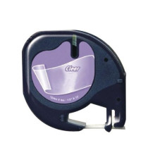 NASTRO DYMO 12mmX4mt 12267 NERO SU TRASPARENTE COMPATIBILE S0721530 IN PLASTICA PER DYMO Letratag 2000,LT100H,QX50 NASTRO DYMO 12mmX4mt 12267 NERO SU TRASPARENTE COMPATIBILE S0721530 IN PLASTICA PER DYMO Letratag 2000,LT100H,QX50