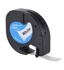 NASTRO DYMO 12mmX4mt 91220 91200 NERO SU BIANCO COMPATIBILE - BANDA DI CARTA - S0721520 PER DYMO Letratag 2000,LT100H,QX50 NASTRO DYMO 12mmX4mt 91220 91200 NERO SU BIANCO COMPATIBILE - BANDA DI CARTA - S0721520 PER DYMO Letratag 2000,LT100H,QX50
