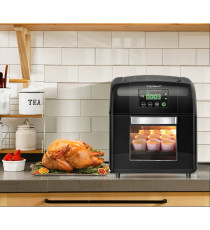 FRIGGITRICE E FORNO AD ARIA DA 10 LITRI - 1650W - TOUCH SCREEN LED - IN ALLUMINIO - DOPPIO CESTELLO - GIRARROSTO AIGOSTAR FRIGGITRICE E FORNO AD ARIA DA 10 LITRI - 1650W - TOUCH SCREEN LED - IN ALLUMINIO - DOPPIO CESTELLO - GIRARROSTO AIGOSTAR