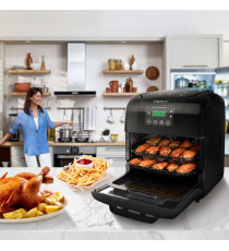 FRIGGITRICE E FORNO AD ARIA DA 10 LITRI - 1650W - TOUCH SCREEN LED - IN ALLUMINIO - DOPPIO CESTELLO - GIRARROSTO AIGOSTAR FRIGGITRICE E FORNO AD ARIA DA 10 LITRI - 1650W - TOUCH SCREEN LED - IN ALLUMINIO - DOPPIO CESTELLO - GIRARROSTO AIGOSTAR