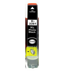CARTUCCIA EPSON T3361 NERA FOTO COMPATIBILE  PER EPSON EXPRESSION PREMIUM XP530 XP630 XP635 XP830 3361XL 33XL CAPACITA' 9ML