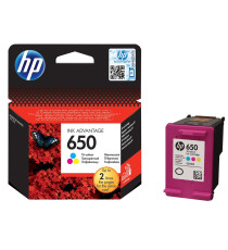 CARTUCCIA ORIGINALE HP 650 COLORE PER HP DESKJET INK ADV 1015, 1515, 2515,  2545, 2645, 3515, 3545 CZ102AE 200 pagine CARTUCCIA ORIGINALE HP 650 COLORE PER HP DESKJET INK ADV 1015, 1515, 2515,  2545, 2645, 3515, 3545 CZ102AE 200 pagine