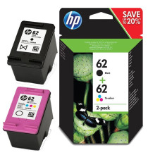 PACK ORIGINALE HP 62BK + HP 62C N9J71AE PER HP Officejet 5740e All in One, 8040 Envy 5640e 5540 5644e 5660e C2P04AE + C2P06AE  PACK ORIGINALE HP 62BK + HP 62C N9J71AE PER HP Officejet 5740e All in One, 8040 Envy 5640e 5540 5644e 5660e C2P04AE + C2P06AE
