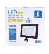 FARO LED SLIM CON SENSORE IP65 50W - 4500 LUMEN - 4000K LUCE NATURALE - ANGOLO FASCIO 120º MISURA L262*W271.3*H58mm CRI:≥70Ra FARO LED SLIM CON SENSORE IP65 50W - 4500 LUMEN - 4000K LUCE NATURALE - ANGOLO FASCIO 120º MISURA L262*W271.3*H58mm CRI:≥70Ra