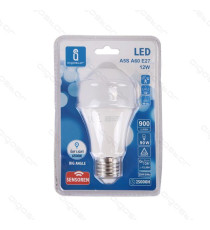 LAMPADINA LED A5 A60 12W CON SENSORE ATTACCO E27 - 1000 LUMEN - 6500K LUCE FREDDA - GRANDE ANGOLO 280 MISURA D60*H125mm CRI80Ra