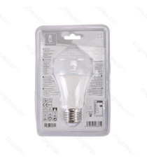 LAMPADINA LED A5 A60 12W CON SENSORE ATTACCO E27 - 1000 LUMEN - 6500K LUCE FREDDA - GRANDE ANGOLO 280 MISURA D60*H125mm CRI80Ra