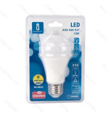 LAMPADINA LED A5 A60 12W CON SENSORE ATTACCO E27 - 1000 LUMEN - 6500K LUCE FREDDA - GRANDE ANGOLO 280 MISURA D60*H125mm CRI80Ra LAMPADINA LED A5 A60 12W CON SENSORE ATTACCO E27 - 1000 LUMEN - 6500K LUCE FREDDA - GRANDE ANGOLO 280 MISURA D60*H125mm CRI80Ra
