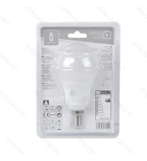 LAMPADINA LED A5 A60 8W ATTACCO E14 - 640 LUMEN - 3000K LUCE CALDA - GRANDE ANGOLO 280 GRADI MISURA D60*H115mm CRI80Ra