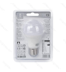 LAMPADINA LED A5 A60 9W ATTACCO E27 - 720 LUMEN - 3000K LUCE CALDA - GRANDE ANGOLO 280 GRADI MISURA D60*H112mm CRI80Ra