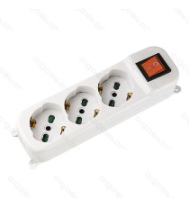 MULTIPRESA CIABATTA ELETTRICA 6 POSTI - CAVO DA 3 METRI - SPINA 16A 250V-2500W - CON PROTEZIONE BAMBINI MULTIPRESA CIABATTA ELETTRICA 6 POSTI - CAVO DA 3 METRI - SPINA 16A 250V-2500W - CON PROTEZIONE BAMBINI