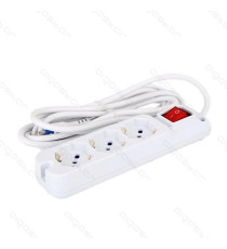 MULTIPRESA CIABATTA ELETTRICA SCHUKO 3 POSTI CON INTERRUTTORE GENERALE CAVO DA 1,5 METRI SPINA 16A 250V 2500W PROTEZIONE BAMBINI