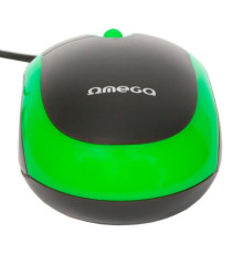 MOUSE OMEGA OTTICO NERO CON LINEE ROSSE OM06VR CON CAVO USB 125CM - 800DPI - 2 TASTI + ROTELLA SCROLLER - DESIGN SIMMETRICO